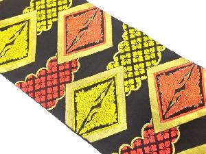 アンティーク　雲に向かい鶴・花模様織り出し子供帯（材料）